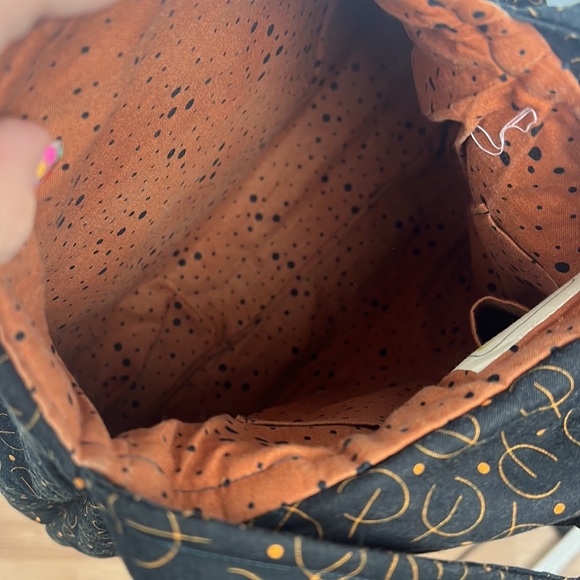 Debbie Erwin cloth geometric pattern retro style fabric shoulder bag - Picture 11 of 11